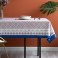 thumbnail image 4 of Tablecloth Elegant Printed Rectangle Table Cloth,Oblong Tablecloths Washable Wrinkle Free Retro Table Cover for Party Wedding Baby Shower Kitchen Dinning Tabletop Decor 60x84 in, 4 of 5