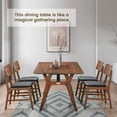 thumbnail image 3 of CONSDAN Dining Table for 4-8, Table Only, 71x35 Extra Large, Rectangular Shape, Walnut Veneer Top, Solid Wood Frame, Softly Curved Edges, Elegant Look, 3 of 6