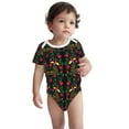 thumbnail image 2 of Yiaed Mexican Flower 2 Print Infant Climbing Short Sleeve Onesie One-Piece Baby Bodysuit Clothes 0-12 Months -18 Months, 2 of 6