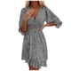 thumbnail image 1 of Vestidos Para Mujer Vestidos Casuales Moda Otoño Con Cuello en V Froral Print 3 4 Mini Vestido de Manga Odeerbi  ODB172885, 1 of 8