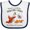 White and Navy, variant on Inktastic There's No Party Like Mardi Gras with Partying Seafood Boys or Girls Baby Bib