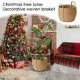 thumbnail image 5 of Christmas Tree Base Decorative Woven Basket, Large Size (Approx. 18” Diameter) With Durable Woven Rope Design And Two Sturdy Handles, Ideal For Festive Holiday Decoration And, 5 of 6