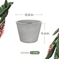 thumbnail image 4 of Ecobo 11.4" Tall Planter | Eco-Friendly, Durable, Lightweight | Indoor/Outdoor Use, All-Weather, Contemporary Design by Brazilian Artisans - Granite, 4 of 4