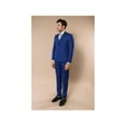 thumbnail image 2 of Men Double Breasted Suit WESSI by J.VALINTIN Extra Slim Fit JV5 Royal Blue New, 2 of 5