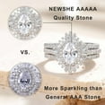 thumbnail image 4 of Newshe Engagement Rings for Women Wedding Ring Sets 3.5 Ct 925 Sterling Silver Halo 5A Cz Size 5, 4 of 7