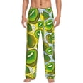 thumbnail image 2 of Lsque Watercolor Kiwi Fruits Summer Print Men's Pajama Pants, Lounge Pant - Comfortable Home Wear,Elastic Waistband, Stylish Design-Small, 2 of 9
