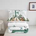 thumbnail image 5 of meiyoeat Cartoon Rv Country Style Full Size Comforter Sets For Boys,Rustic Letter E Print Bedding Comforter Set,Polkadot Reversible,3pcs,1 Comforter and 2 Pillowcases, 5 of 7