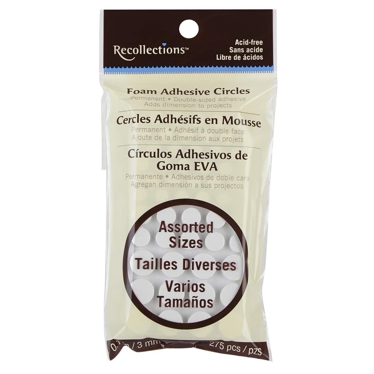 12 Packs 275 ct. (3300 total) Foam Adhesive Circles by Recollections
