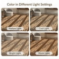 thumbnail image 7 of ODIKA 4'x6' Brown Black Geometric Striped Southwestern Washable Area Rug Inspired Motif with Diamond for Dorm Room, Small Living Stain Resistant Low Profile, Easy Care, 7 of 7