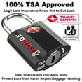 TSA Approved Luggage Padlocks, 2 Pack, Black, for Suitcases
