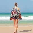 thumbnail image 4 of Independence Day Of The United States Flag Ultra Fine Fiber Beach Towels for Travel And Quick Drying Absorbent Towels for Swimming, 4 of 7