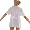 thumbnail image 2 of WILLBEST Chemise en Denim pour Femmes T-Shirt Décontracté Imprimé Col Rond Manches Courtes Ample 891, 2 of 7