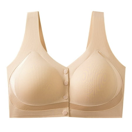 Up to 60% off Wireless Bra  Women s Solid Color Backless Sexy Seamless Push-Up U-Shaped Beautiful Back Underwear Everyday Bras(Beige XL)