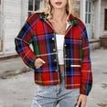 thumbnail image 3 of Jackets for Women Winter Coat Jackets Flannel Stand Collar Jacket(Red And Black Tartan Plaid,Size:S-4XL), 3 of 7