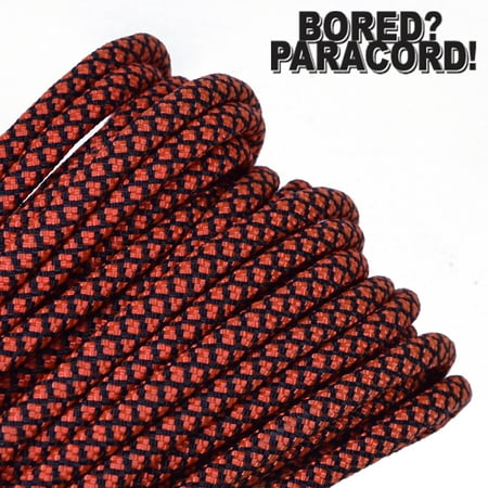 

Bored Paracord Brand 550 lb Type III Paracord - Orange Diamonds 50 Feet