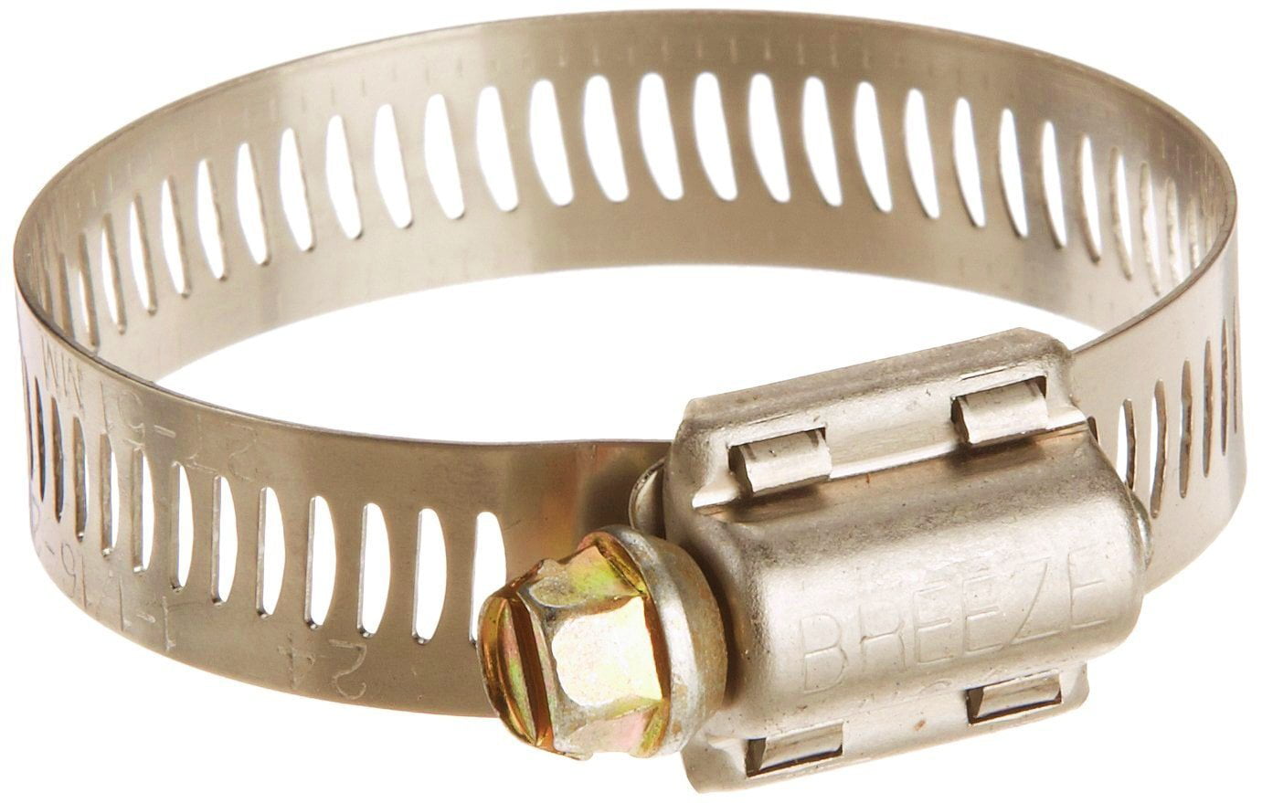 1/2"W 1-1/16" 10pk Breeze Liner Stainless Hose Clamp 2"D SAE Size 24 