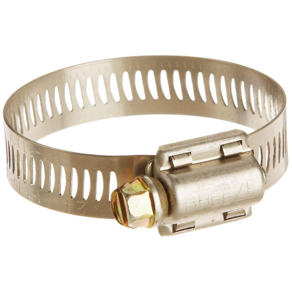 Breeze PowerSeal Stainless Steel Hose Clamp, WormDrive, SAE Size 24