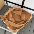 thumbnail image 3 of Bolso de hombro Lona Simple College Student Bookbag Harajuku Satchels (Marrón), 3 of 9