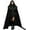 Black, variant on Unisex Solid Velvet Adult Full Length Hooded Robe Cape with Classic Gothic Feather Cloak Suit