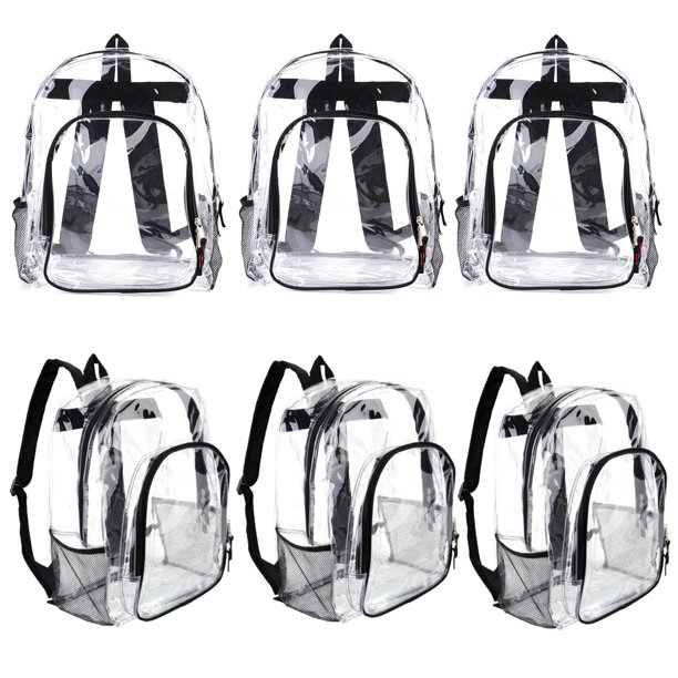 Mochila JOMPARO Clear Bulk 24 piezas de PVC transparente