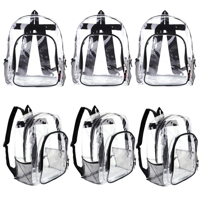 Mochila JOMPARO Clear Bulk 24 piezas de PVC transparente