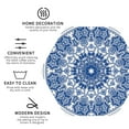 thumbnail image 3 of Zufioo Blue Watercolor Print Leather Coaster Set, Decorative PVC Coasters 4-pack - Scald and Stain-resistant, Suitable for Home, Cafes, Restaurants-Hexagon, 3 of 6