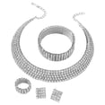 thumbnail image 2 of Conjunto de Pendientes y Collar onlyliua con Forma de Gota de Agua y Diamantes de Imitación para Mujer, 2 of 7