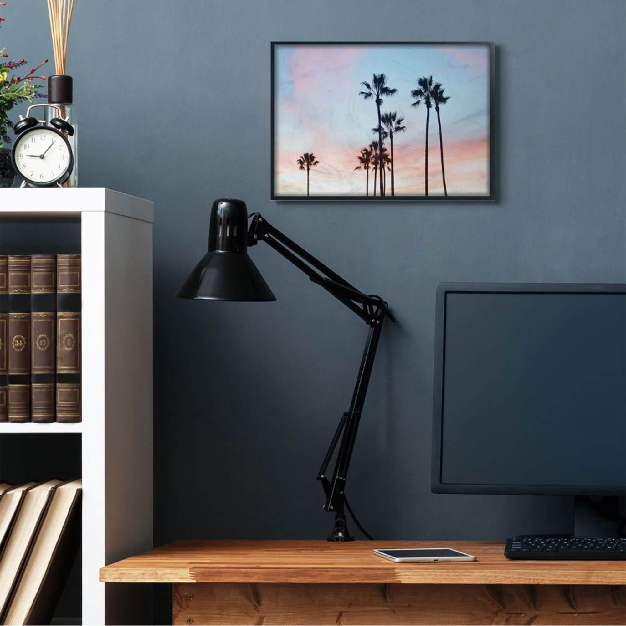Stupell Industries Sunset Sky with Palm Tree Silhouettes Design by Unsplash