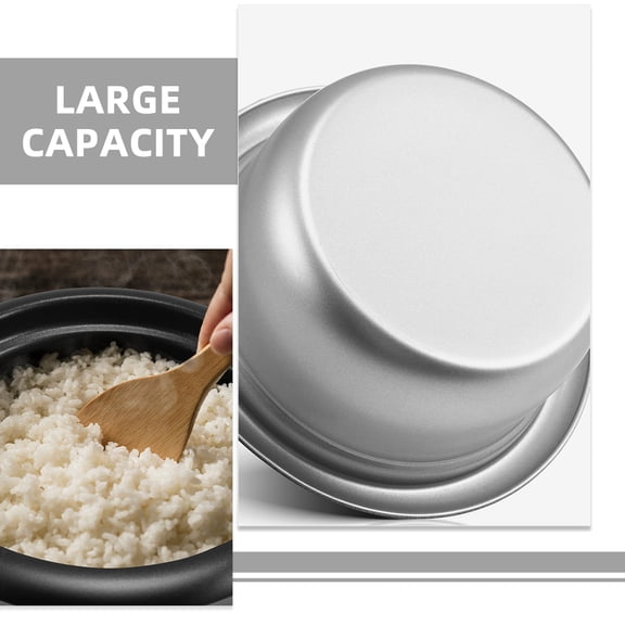 UPOUART Black Electric Cooker Inner Pot with Non-Stick Coating, Alloy Replacement Accessory for Rice Cooker