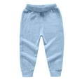 thumbnail image 5 of FAIWAD Boys Girls 2 Pieces Sweat Suit Kids Solid Color Pullover Sweatshirt with Elastic Waist Sweatpants, 5 of 5