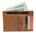 thumbnail image 2 of Leatherboss Genuine Leather Men's Slim Card Holder 4 Credit Card Slots, Handcrafted, Brown, 2 of 9