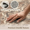 thumbnail image 6 of ODIKA 9'x12' Washable Area Rug Entryway Southwestern Stepped Frame Motif Faded Transitional for Great Room, Indoor Concept, Large Living Low Pile, Flatwoven, 6 of 7