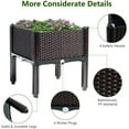 thumbnail image 4 of ZOPan Raised Garden Bed, Set of 4 Planter Raised Beds Kits with Drain Holes for Fruit Flowers Vegetables, Outdoor Elevated Planting Box for Lawn Patio Balcony, Easy Assembly, Rattan-Like Look, Brown, 4 of 10