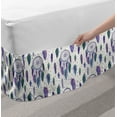 thumbnail image 2 of Bohemian Bed Skirt, Colorful Hand Drawn Dreamcatchers and Feathers with Spots on the Background, Elastic Bedskirt Dust Ruffle Wrap Around for Bedding Decor, 4 Sizes, Multicolor, by Ambesonne, 2 of 2