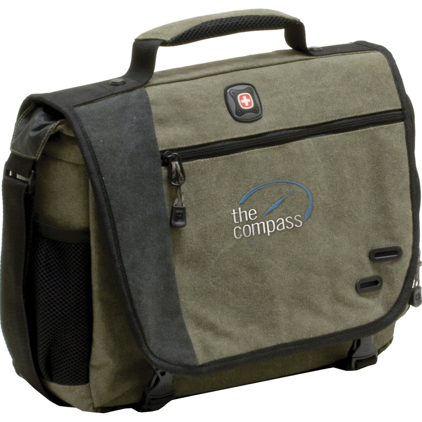 Wenger ZINC Carrying Case (Briefcase) for 14.1" Notebook, Green, Gray