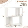 thumbnail image 3 of Costway 2 PCS 3-Tier Bookshelf Geometric Bookcase Side Table with Open Storage Display Shelf White, 3 of 9