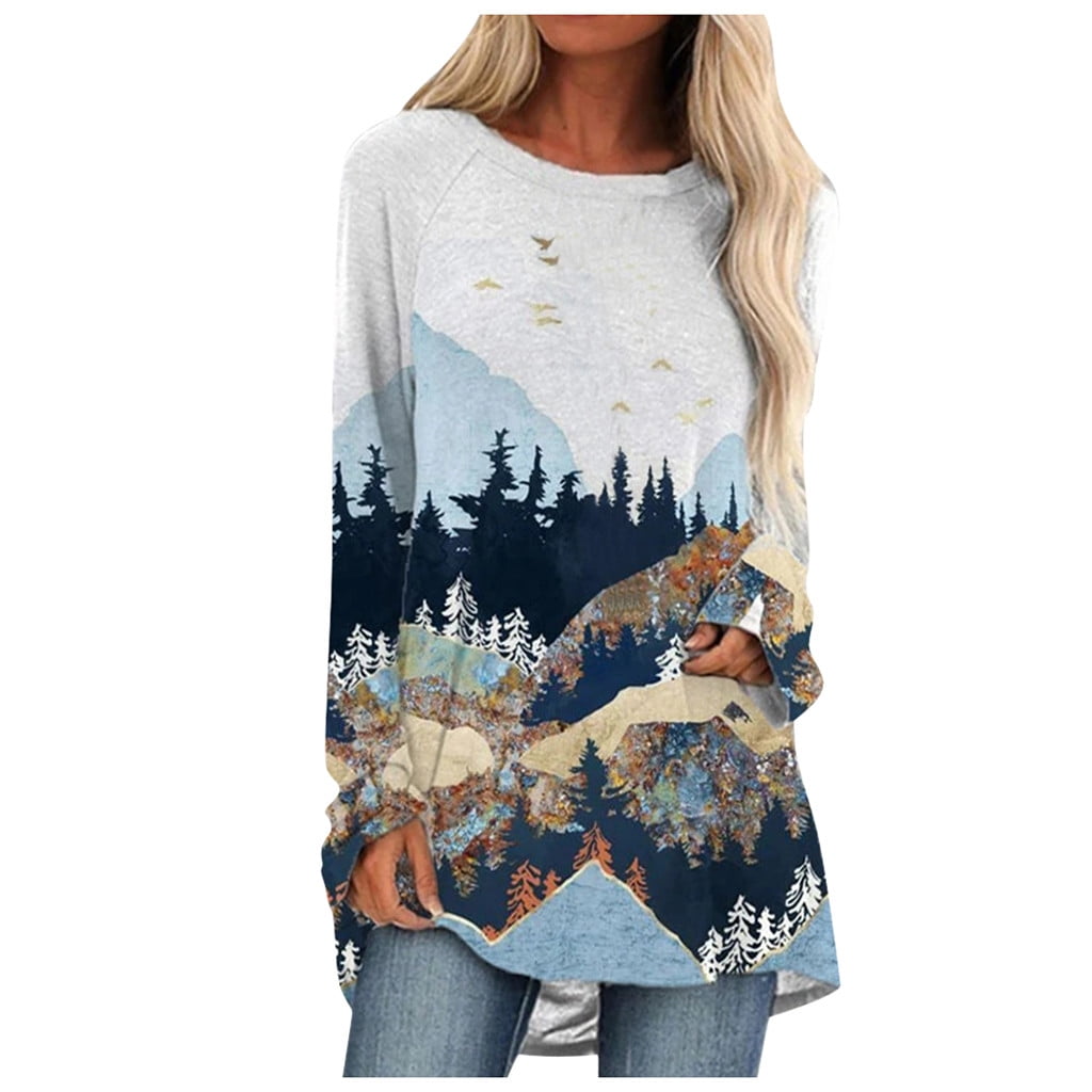 Women's mountain print sweatshirt Clearance