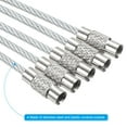 thumbnail image 4 of Uxcell 6" Wire Keychain Cable 5 Pack Stainless Steel Key Ring Loop Silver, 4 of 6