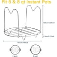 thumbnail image 2 of Support de Cuiseur Vapeur avec Poignées pour Autocuiseur Instantané, 2 Pcs Support de Cuisson en Acier Inoxydable, Long Manche pour un Retrait Facile des Casseroles, 2 of 7
