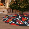 thumbnail image 6 of Sikiie Fire Rescue With Red Helmet And Truck 30-48 inches {designName} Print Christmas Tree Skirt Snowman Xmas Tree Skirt with Edge Christmas Decorations for Holiday Party48", 6 of 7