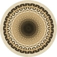 thumbnail image 1 of Ahgly Company Indoor Round Patterned Khaki Gold Area Rugs, 3' Round, 1 of 6