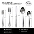 thumbnail image 2 of KitchenTrend 48-Piece Silverware Set, Flatware Set for 8, Stainless Steel Tableware Cutlery Set for Home Restaurant, Mirror Finish,Modern Design,Dishwasher Safe, 2 of 9