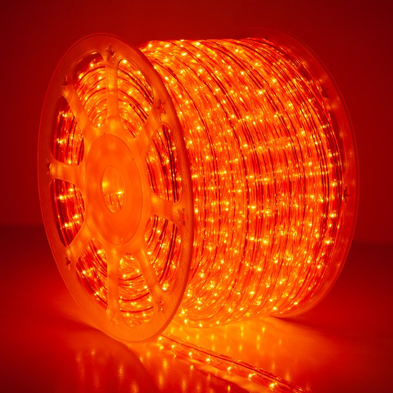 150 ft. Orange Incandescent Rope Light Spool IndoorOutdoor Bulk Tube