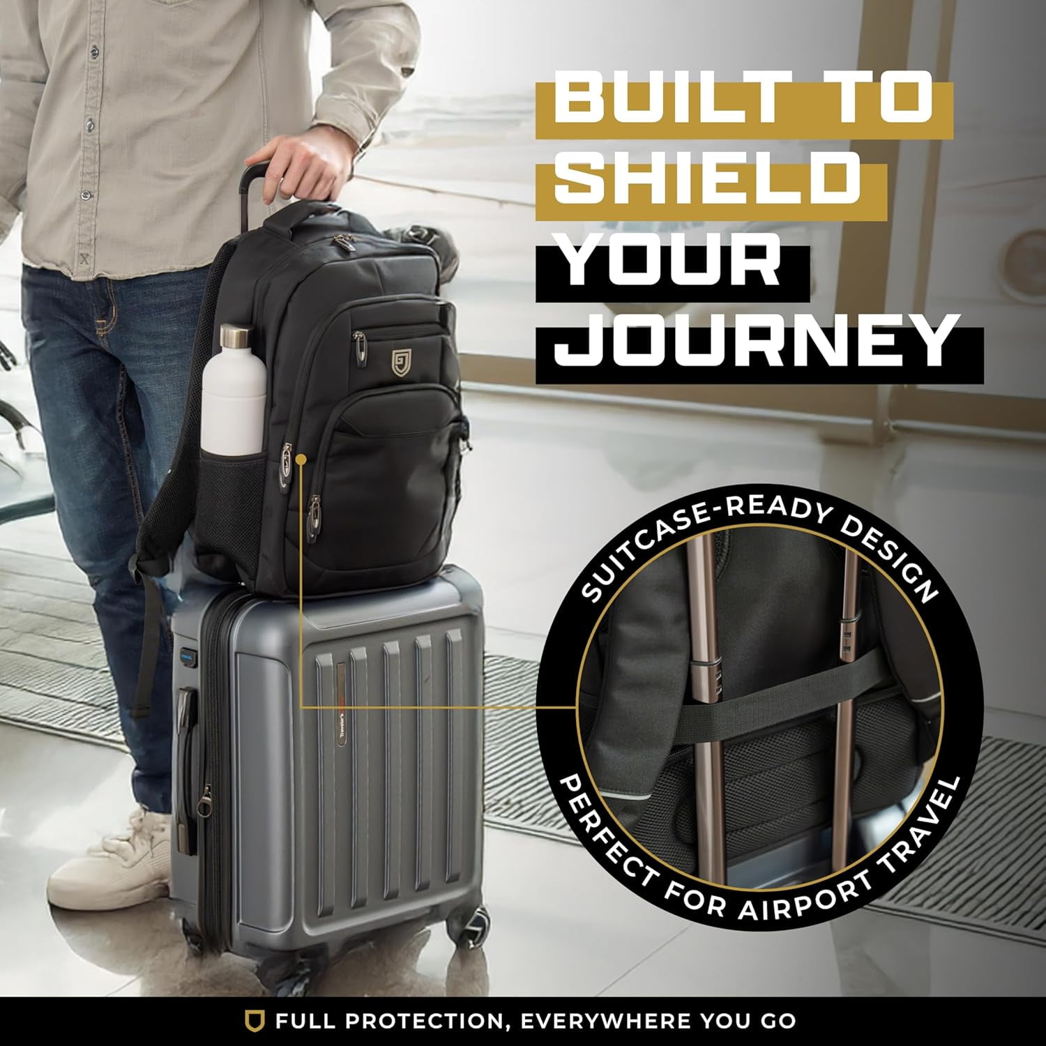 Gardava Faraday Backpack for Laptops and Phones, Electromagnetic Shielding Faraday Bag, Military Grade EMP Proof Protection for Security & Data Privacy