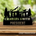 thumbnail image 4 of Craftnamesign Custom Wooden Hiking Desk Name Plate, Mountain Forest Adventure Hiker Metal Nameplate, 4 of 5
