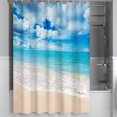 thumbnail image 6 of Clearance Sale! Pedty ,1Pc Shower Curtain,Ocean Beach Print Shower Curtain 70X70 Inch with 12 Plastic Hooks Waterproof Shower Curtain Bathroom Heavy Side Shower Curtain Machine Washable Quick Dry, 6 of 8