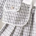 thumbnail image 6 of WOYY Toddler Girls Elegant Outfits Bow Plaid Jacket with Pleated Skirt Set, Sizes 2-3T, 6 of 7