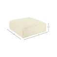 thumbnail image 3 of Meridian Furniture Shaggy Cream Corduroy Performance Fabric Ottoman, 3 of 7
