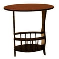 thumbnail image 2 of Table d'Appoint en Bois de 22,5 Po de Hauteur avec Porte-Revues, de Forme Ovale avec Finition Cerise, 2 of 2