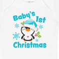 thumbnail image 4 of Inktastic Baby's 1st Christmas with Cute Penguin and Snowflakes Boys or Girls Baby Bodysuit, 4 of 5
